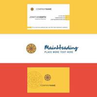 Beautiful Pizza Logo and business card vertical Design Vector