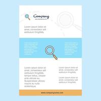 Template layout for Search comany profile annual report presentations leaflet Brochure Vector Background