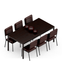 renderização 3d de mesa isométrica png