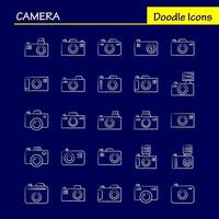 Camera Hand Drawn Icon for Web Print and Mobile UXUI Kit Such as Camera Digital Dslr Photography Camera Digital Dslr Photography Pictogram Pack Vector