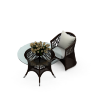 chaise isométrique rendu isolé 3d png