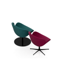 chaise isométrique rendu isolé 3d png