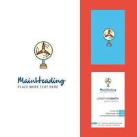 Fan Creative Logo and business card vertical Design Vector