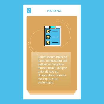 Checklist mobile vertical banner design design Vector