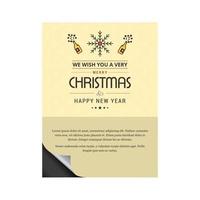 Christmas card design with elegant design and light background vector