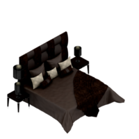 renderização 3d de quarto isométrico png