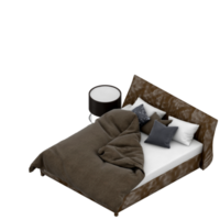 rendu 3d de la chambre isométrique png