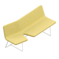 Isometric bench 3D render png