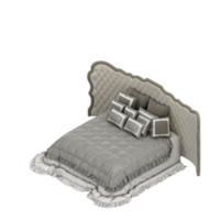 render 3d de dormitorio isométrico png