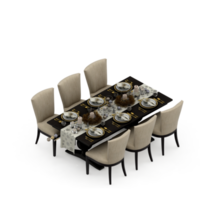 renderização 3d de mesa isométrica png