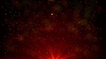 Rays of light animation, background, particles float in space, stars video