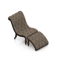 isometrischer sessel isoliert 3d-rendering png