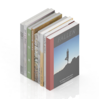 Isometric Books 3D render png