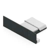 isometrico Camera da letto 3d rendere png