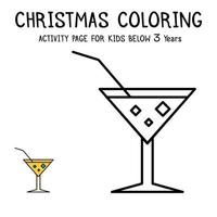 Christmas Coloring Actvity Book For Kids Below 3 Years vector