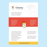 Template layout for Santa clause comany profile annual report presentations leaflet Brochure Vector Background