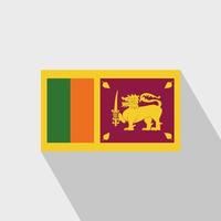 vector de diseño de larga sombra de bandera de sri lanka