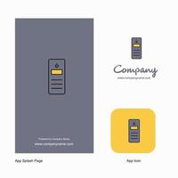 CPU Company Logo App Icon and Splash Page Design Creative Business App Design Elements vector