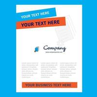 Document setting Title Page Design for Company profile annual report presentations leaflet Brochure Vector Background