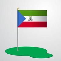 Equatorial Guinea Flag Pole vector