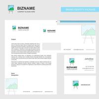 Image Business Letterhead Envelope and visiting Card Design vector template