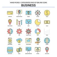 Business Flat Line Icon Set Business Concept Icons Design vector