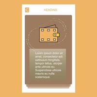 Wallet mobile vertical banner design design Vector