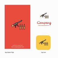 Guns Company Logo App Icon and Splash Page Design Creative Business App Design Elements vector