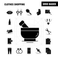 Clothes Shopping Solid Glyph Icon for Web Print and Mobile UXUI Kit Such as File Sale Shopping Rate Shopping Hand Bag Tag Pictogram Pack Vector