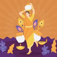 Happy Thaipusam Day Concept vector