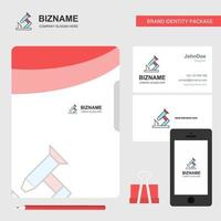 Microscope Business Logo File Cover Visiting Card and Mobile App Design Vector Illustration