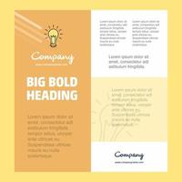 Bulb Business Company Poster Template with place for text and images vector background