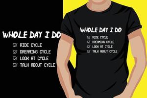 Cycle Typography T-Shirt design vector