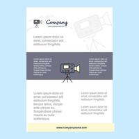 Template layout for Camcoder comany profile annual report presentations leaflet Brochure Vector Background