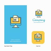 Document downloading Company Logo App Icon and Splash Page Design Creative Business App Design Elements vector