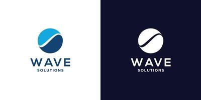 Modern and unique wave logo design 3 vector
