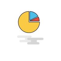 Flat Pie chart Icon Vector