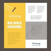 Wrench Business Company Poster Template with place for text and images vector background