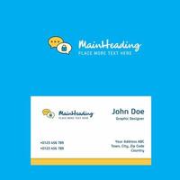 Secure chat logo Design with business card template Elegant corporate identity Vector