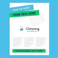 Unlock Title Page Design for Company profile annual report presentations leaflet Brochure Vector Background