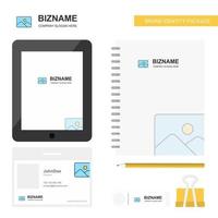 Image Business Logo Tab App Diary PVC Employee Card and USB Brand Stationary Package Design Vector Template