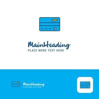 Creative Credit card Logo Design Flat color Logo place for Tagline Vector Illustration