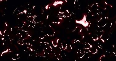 abstract achtergrond met iriserend mooi helder gloeiend rood griezelig bloed vloeistof met golven en water vlekken. screensaver mooi video animatie in hoog resolutie 4k