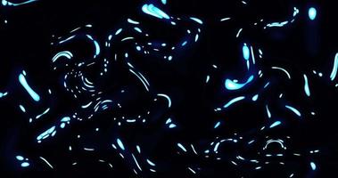 astratto sfondo con iridescente bellissimo luminosa raggiante blu acqua liquido con onde e strisce. salvaschermo bellissimo video animazione nel alto risoluzione 4k