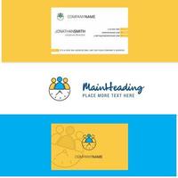 Beautiful Team on time Logo and business card vertical Design Vector