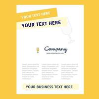 Glass Title Page Design for Company profile annual report presentations leaflet Brochure Vector Background