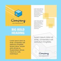Cube Company Brochure Title Page Design Company profile annual report presentations leaflet Vector Background