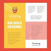 Fries Business Company Poster Template with place for text and images vector background