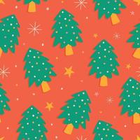 Christmas seamless pattern. Red christmas pattern. Winter seamless pattern. Winter pattern, Christmsa tree pattern. Christmas tree. Christmas background vector