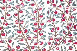 Tile seamless pattern with cherry photo